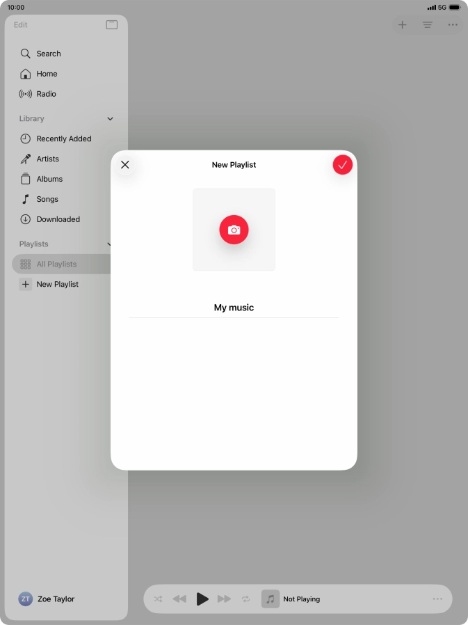 Press the confirm icon. Press the confirm icon.