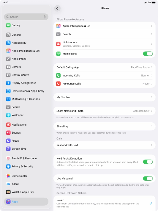 Press Announce Calls.