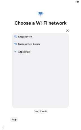 Press the required Wi-Fi network.