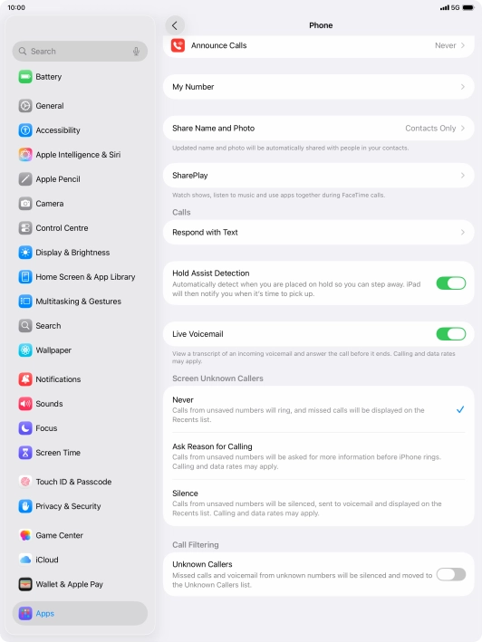 Press Silence to turn on the function.
