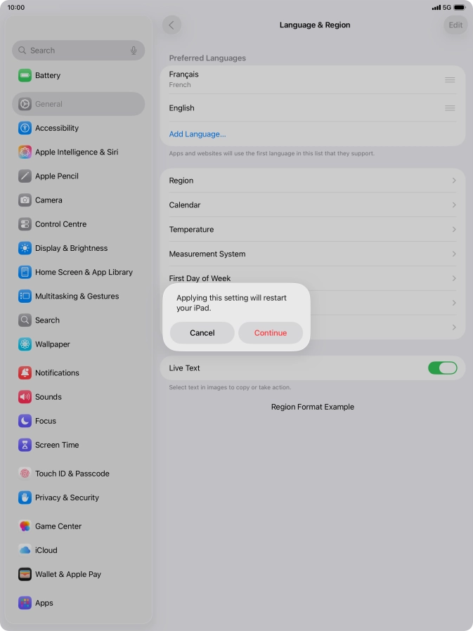 Press Continue. Press Continue.
