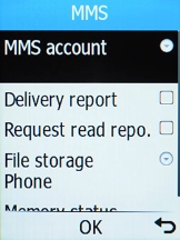 Select MMS account.