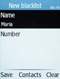 Highlight Number and key in the required phone number.
