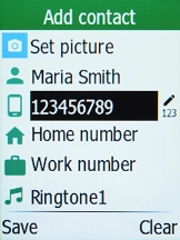 Press the Left selection key.