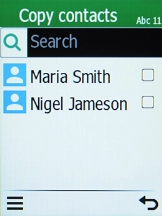 Select the required contacts.
