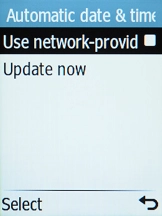 Select Use network-provided time to turn on the function.