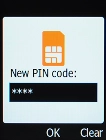 Key in a new four-digit PIN and press the OK key.