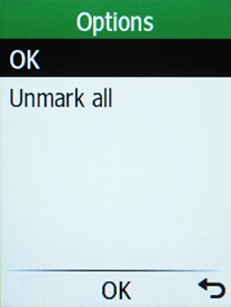 Press the OK key.