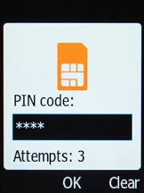 Key in your current PIN and press the OK key.