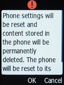 Press the OK key.