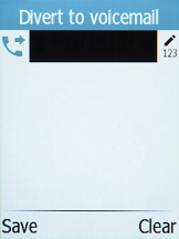 Key in +447836121121 and press the Left selection key.