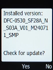 Select Yes. If a new software version is available, it's displayed. Follow the instructions on the screen to update the phone software.