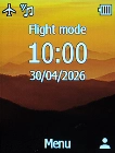 The flight mode icon shows that flight mode is turned on.
