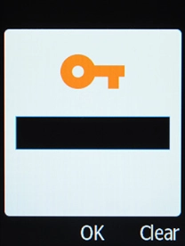 Key in +447785016005 and press the OK key.