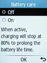 Select On to turn on the function.