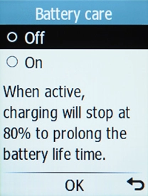 Select On to turn on the function.