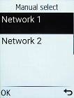 Select the required network.