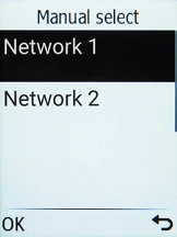 Select the required network.