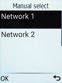 Select the required network.