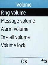 Select Ring volume.