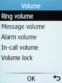 Select Ring volume.