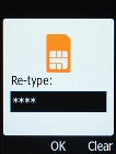 Key in the new PIN again and press the OK key.