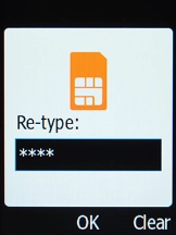 Key in the new PIN again and press the OK key.