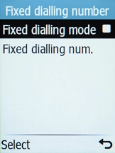Select Fixed dialling number.