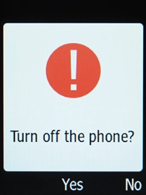 Press the OK key.