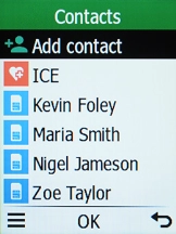 Press the Left selection key.