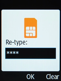 Key in the new PIN again and press the OK key.