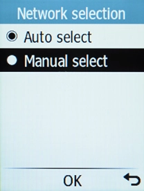 If you want to select a network automatically, select Auto select.