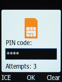 If your SIM is locked, key in your PIN and press the OK key.