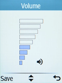 Use Navigation key up and Navigation key down to adjust the ring volume.
