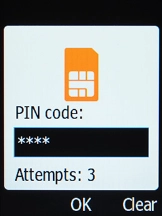 Key in your PIN and press the OK key.