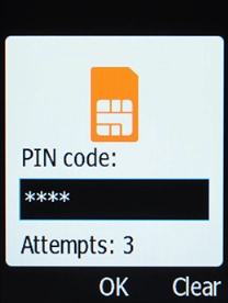 Key in your PIN and press the OK key.