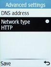 Select Network type.