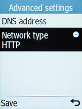 Select Network type.