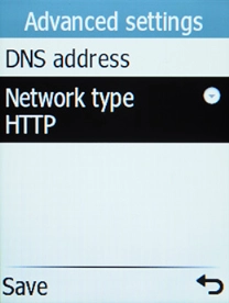 Select Network type.