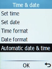 Select Automatic date & time.