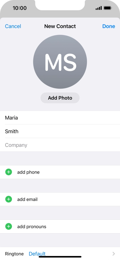 Press add phone.