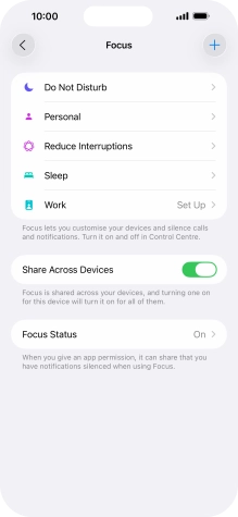 Press the required focus mode. Press the required focus mode.