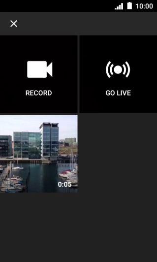 Press the required video clip. Press the required video clip.
