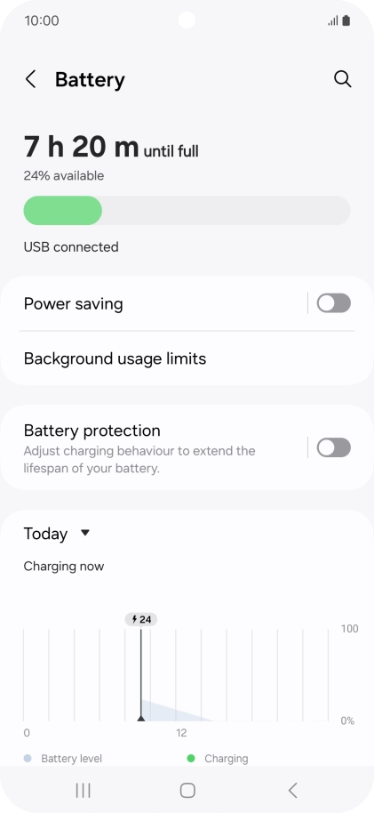Press Power saving.