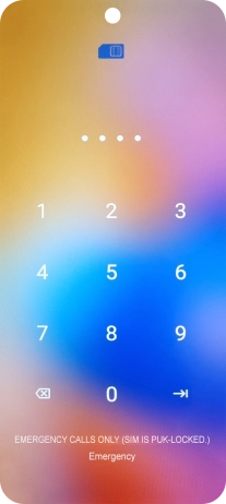 Key in a new four-digit PIN and press arrow right.