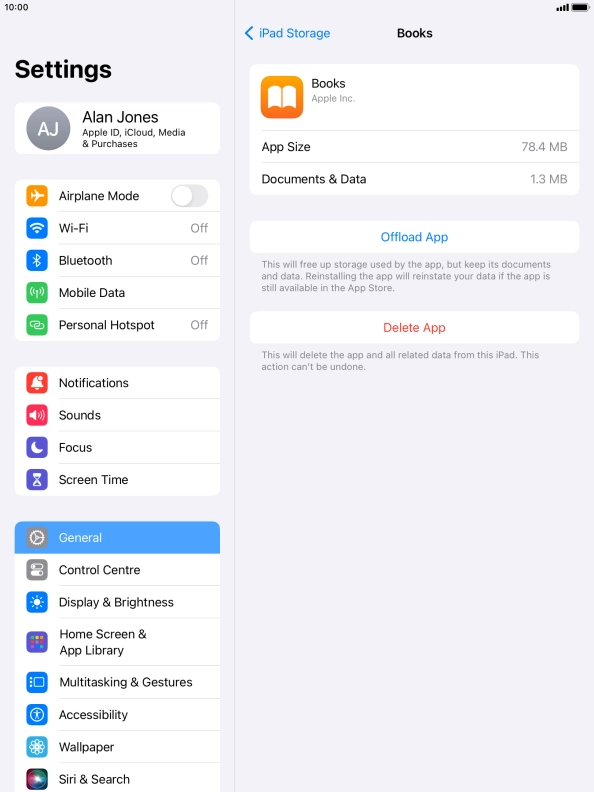 Press Offload App.