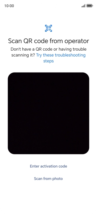 Place the QR code you've received inside the phone camera frame to scan the code. Place the QR code you've received inside the phone camera frame to scan the code.
