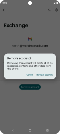 Press Remove account. Press Remove account.