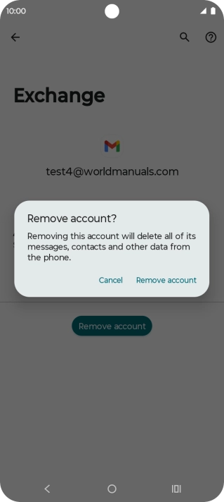 Press Remove account. Press Remove account.