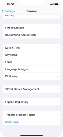 Press Transfer or Reset iPhone.